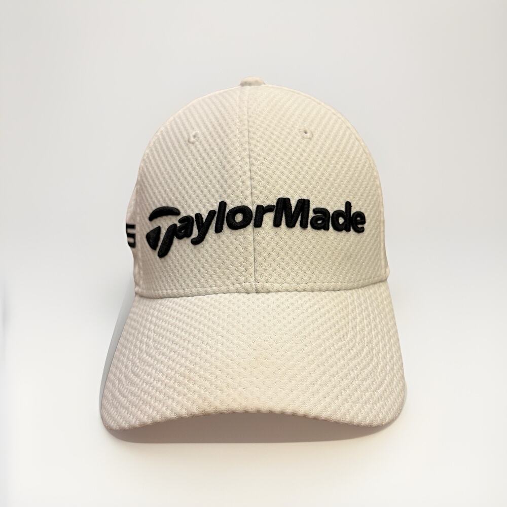 TaylorMade Mens White M1 Psi Golf Fitted A-Flex Hat Size S/M Baseball Cap